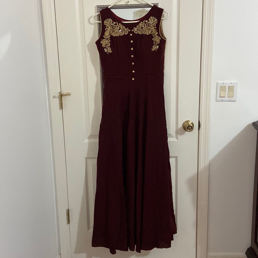 Coffee Color Gown Indian - Gem
